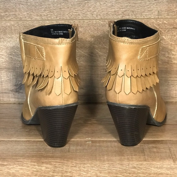 Dolce by Mojo Moxy Faux Leather Fringe Ankle Boot - Picture 4 of 11